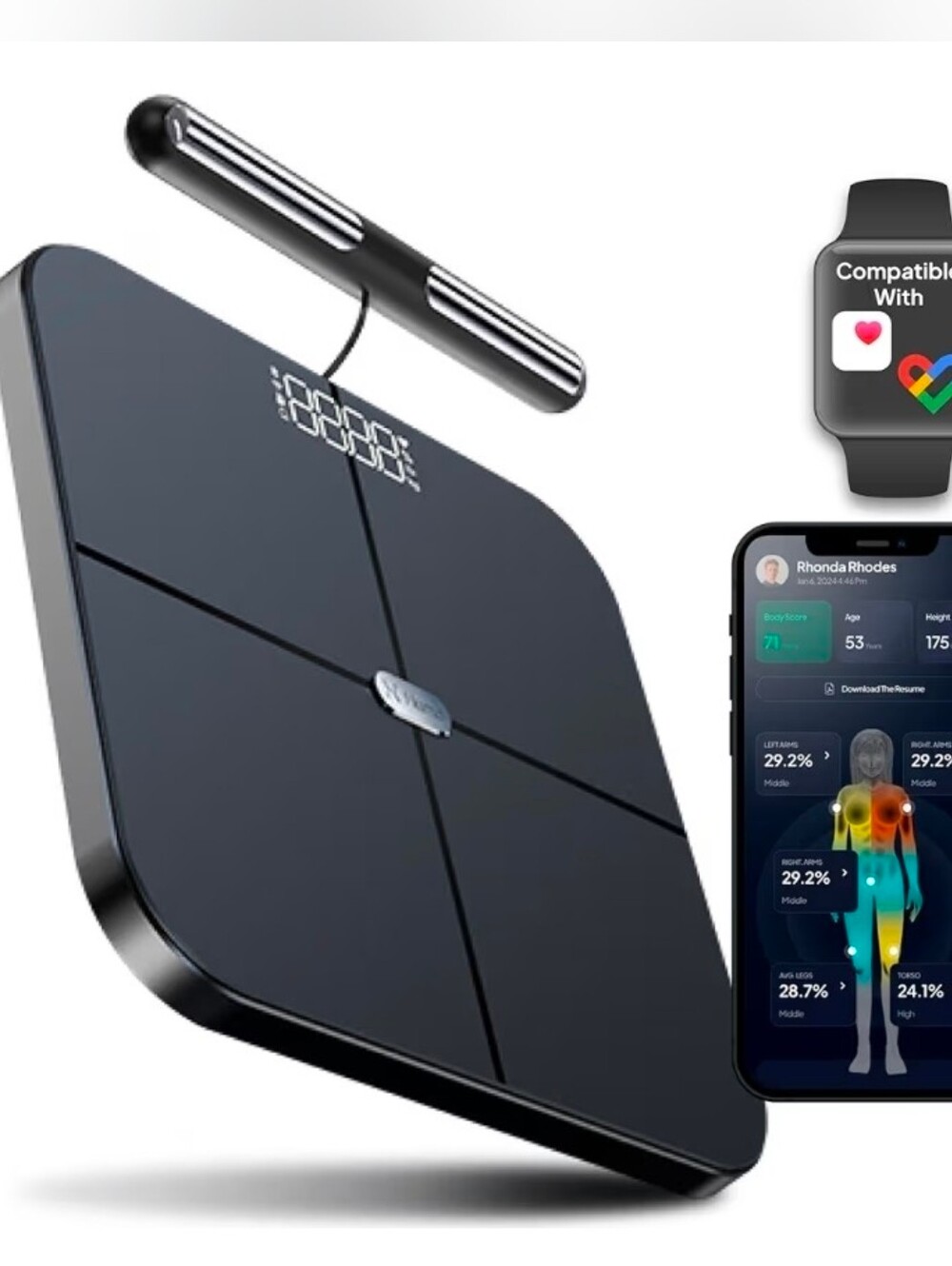 Hume Health Smart Body Composition Analyzer Scale BMI Body Fat Scale